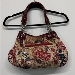 KATHY Women’s Van Zeeland Red Floral Shoulder Purse Y2K Handbag Vintage